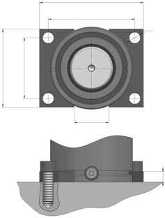 Uchwyty mocujące do sprężyny gazowej VAM 15 Flanges for gas