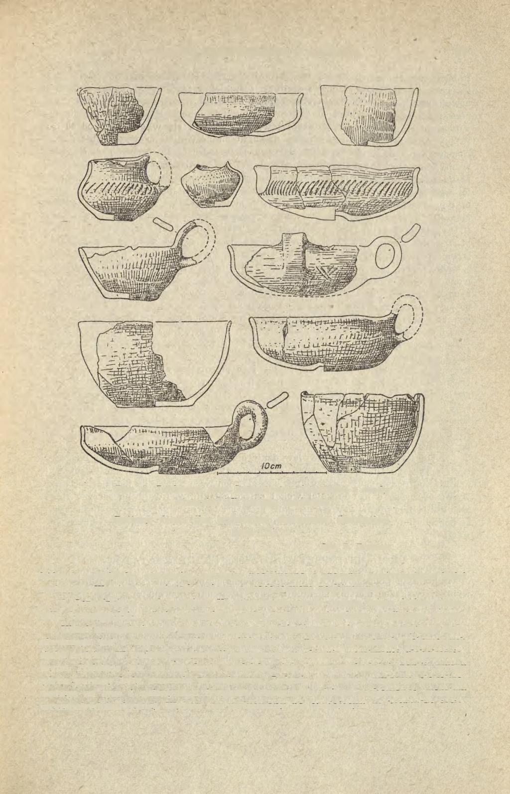BADANIA WYKOPALISKOWE W JANKOWIE 57 Ryc. 8. Jankowo, pow. Inowrocław. Ceramika z osady otwartej (III poziom osadniczy) Pottery from the unfortified settlement (habitation level III) Rys. E.