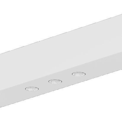 DOMI EFFECT Biały RAL 9010 (.01) / Белый RAL 9010 (.01) Szary RAL 9006 (.02) / Серый RAL 9006 (.02) Czarny RAL 9005 (.03) / Черный RAL 9005 (.03).YYY kolor oprawy - np.