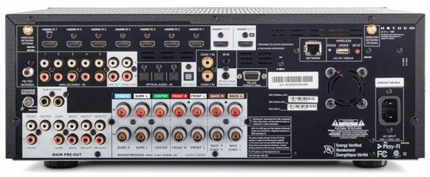 25dB), 10Hz 48kHz (+0,-0.25dB) Analog Direct Więcej wejść HDMI 2.0a! 7 + 1 = 7 tylnych wejść, oraz jedno na panelu przednim Przetwornik C/A premium 32 bit / 768 Hz Skalowanie 4K 50/60 4.4.4 Subsampling przy 4K60 (18.