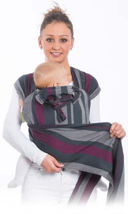 While holding your child with your right arm use your left