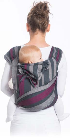 Aby wyjąć dziecko z nosidełka / To take the baby out of the carrier 1 2 Rozwiąż podwójny węzeł i pojedynczo zdejmij pasy ramienne. Pamiętaj, aby cały czas jedną ręką trzymać dziecko!