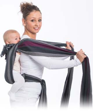 elbow and back. Lean forward gently and start sliding the baby on your back.