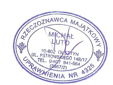 Kancelaria Rzeczoznawcy Majątkowego GEO-GRUNT Michał Luto OLSZTYN tel. 0 607 941 564 e-mail: biuro@geogrunt.