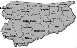 10 km od miasta Olsztyn.