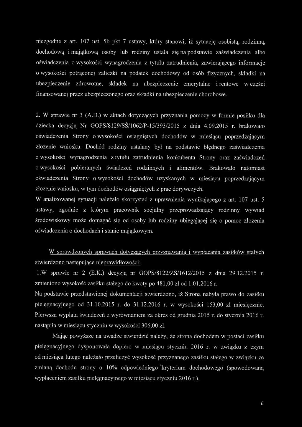 zatrudnienia, zawierającego informacje o wysokości potrąconej zaliczki na podatek dochodowy od osób fizycznych, składki na ubezpieczenie zdrowotne, składek na ubezpieczenie emerytalne i rentowe w