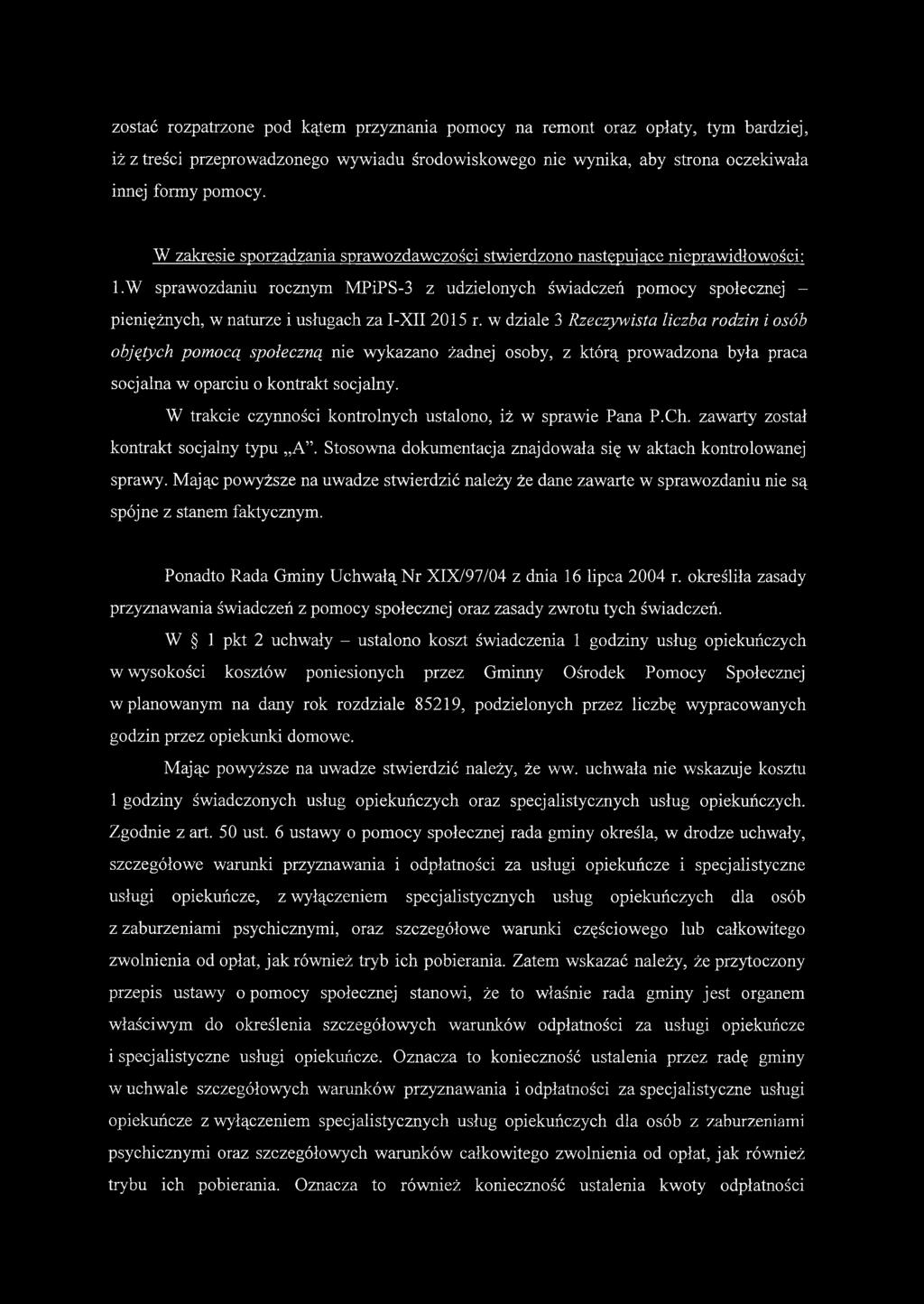 w sprawozdaniu rocznym MPiPS-3 z udzielonych świadczeń pomocy społecznej - pieniężnych, w naturze i usługach za I-XII 2015 r.