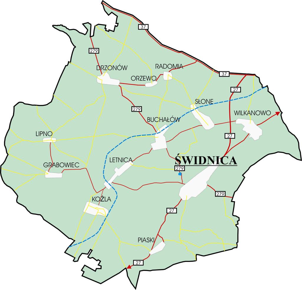 1. CHARAKTERYSTYKA WSI SŁONE Wieś Słone leży w gminie Świdnica koło Zielonej Góry. W odległości ok.1 km od wsi przebiega droga krajowa nr 27 relacji Zielona Góra Żary.