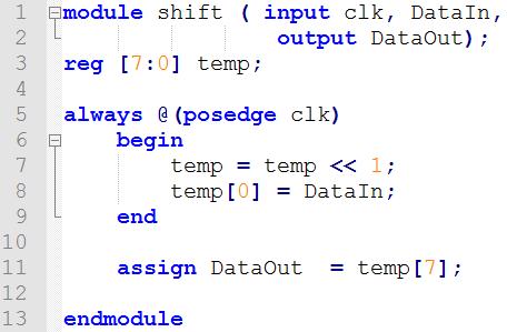 Shift Register - SISO Rejestr przesuwny jest istotnym elementem wykorzystywanym do stworzenia