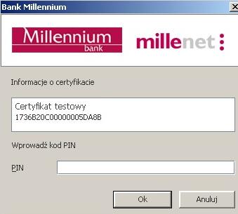 Po wprowadzeniu poprawnego kodu PIN i zatwierdzeniu, zlecenie zostanie wysłane do realizacji. Uwaga! Sześciokrotne wprowadzenie błędnego kodu PIN powoduje zablokowanie karty.