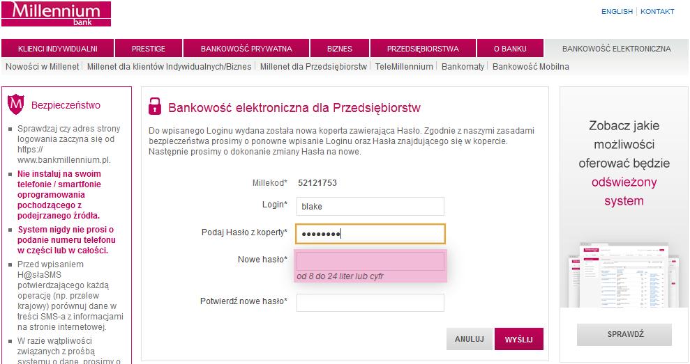 Konfiguracja profilu użytkownika Tu po pierwszym
