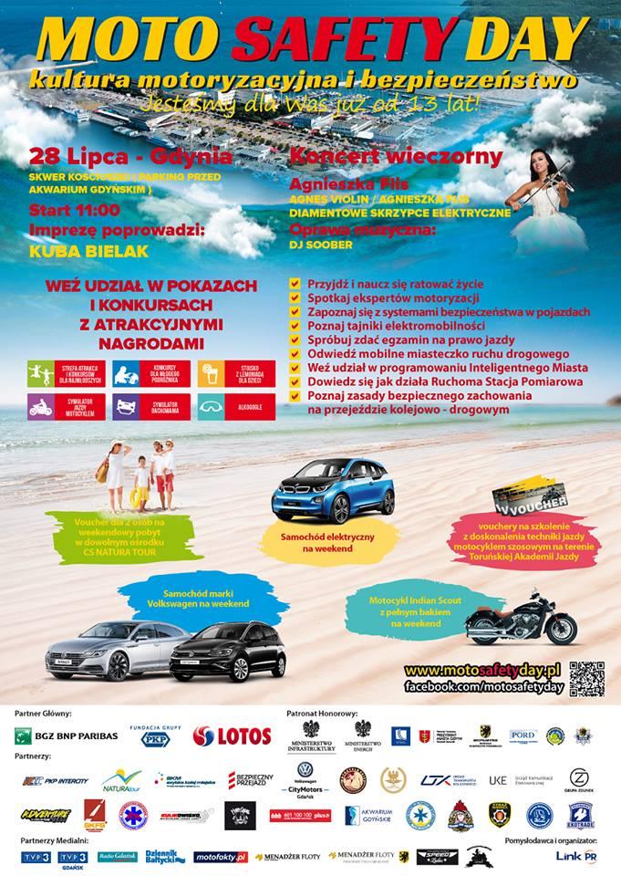 Moto Safety Day Samochody, w tym elektryczne, motocykle, miasteczko drogowe i kolejowe, super pokazy, atrakcyjne nagrody w konkursach - m.in.