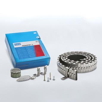 PRZEJŚCIA INSTALACYJNE PRZEJŚCIA INSTALACYJNE PROMASTOP -UniCollar PROMASTOP -W Kołnierze ogniochronne PROMASTOP -UniCollar mają formę taśmy z materiału pęczniejącego obudowanej nierdzewną blachą