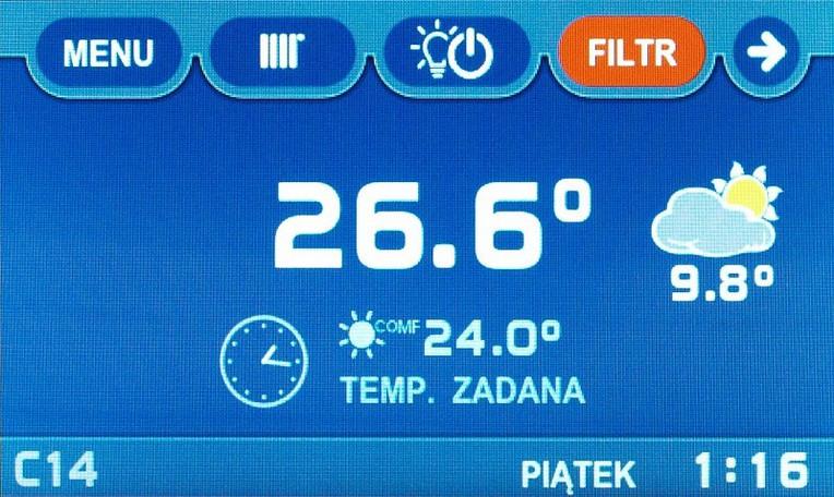 Zabrudzenie filtra jest sygnalizowane na 3 sposoby: 1.