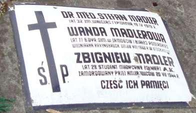 7 Nagrobek 1 Rok 2012, 7 sierpnia. Nagrobek rodziny Madler (foto Henryk Kulik). Zmarła, w wieku 77 lat, 28 sierpnia 1868 roku w Sztokholmie. Mąż (?): Stefan Madler. Doktor medycyny.