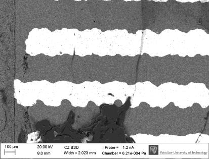 Przykładowe widma impedancji czujnika zanurzonego w pożywce z bakteriami o koncentracji początkowej 10 2 cfu/ml w ciągu pierwszych 36 (wzrost biofilmu) i ostatnich 132 (degradacja biofilmu) godzin