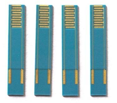 Kolejnym typem sensora były czujniki wykonane w technologii LTCC (ang. low temperaturę cofired ceramics). Projekt i układ czujnika jest identyczny jak sensorów w technologii PCB.