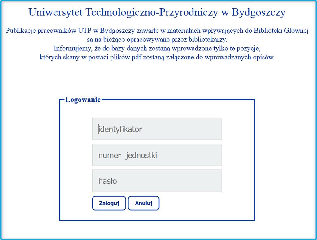 W przypadku zmian personalnych na stanowiskach kierowniczych w jednostkach bądź trudności w zalogowaniu wszelkich informacji i pomocy udziela Dział Informacji Naukowej BG