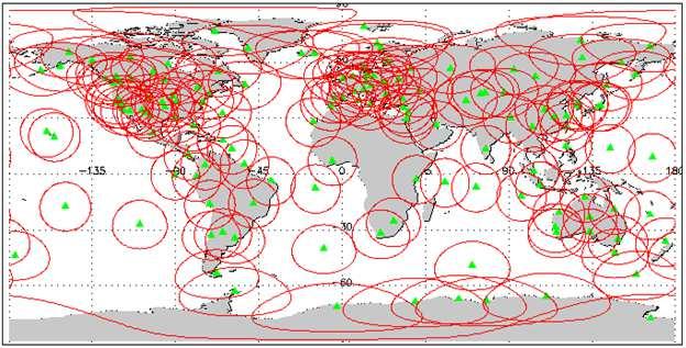 Jonosfera GIM (Global Ionosphere Map) zawierające wartości VTEC dla całej