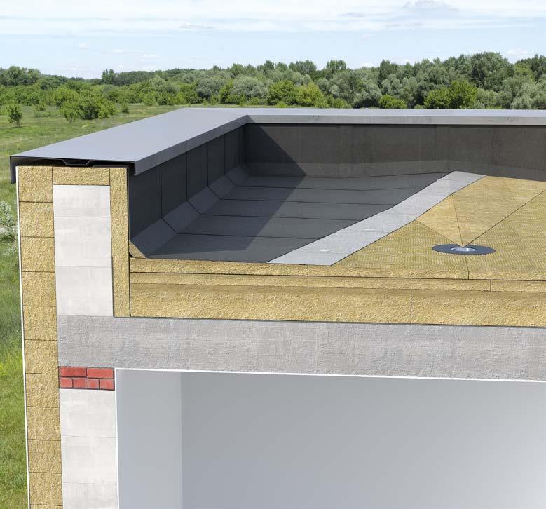 Ocieplenie dachu płaskiego na stropie betonowym warstwy mocowane łącznikami Dach płaski jest przegrodą najczęściej występującą w budynkach mieszkalnych wielorodzinnych a także w budownictwie