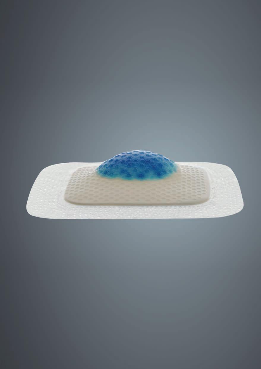 Dzięki unikalnej technologii 3DFit opatrunek Biatain Silicone dopasowuje się do łożyska rany, wypełnia martwą przestrzeń i