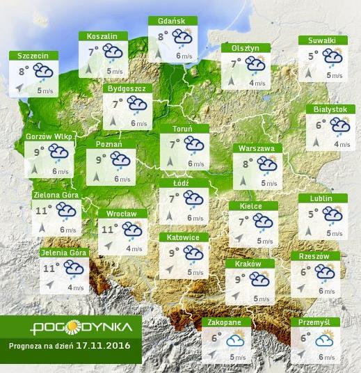dziś Prognoza pogody dla Polski na