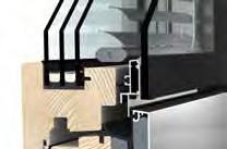 studio OkNa ZespolONe drewniano-aluminiowe HV 240 varion 4 Vetro Design Nowoczesna stylistyka od wewnątrz, z kanciastym wykończeniem skrzydła Izolacyjność cieplna z seryjnym potrójnym oszkleniem (U g