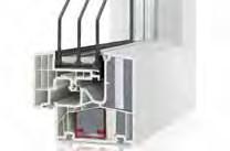 studio Okna z PCV i PCV-alumINIum KF 400 THERMO PASSiv Izolacyjność cieplna z seryjnym potrójnym oszkleniem SOLar+ oraz ciepłą ramką dystansową ze stali szlachetnej (U g = 0,6 W/m 2 K) U w = 0,79 W/m