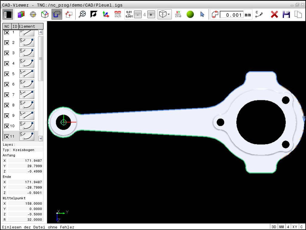 12 Przejęcie danych z plików CAD Układ ekranu CAD-Viewer 12.