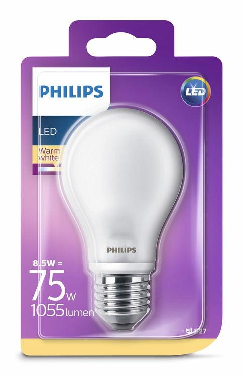 PHILIPS LED Żarówka 8,5 W (75 W) E27 Ciepła biel Bez możliwości przyciemniania Ciekawa forma Znajome kształty, które kochasz.
