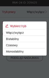 Wybrać przyciski nadajnika, które chcemy zdalnie dopisać do wybranego kanału odbiornika (4). W przypadku trybu czasowego należy dodatkowo zdeklarować wartość czasu przypisanego do wybranego przycisku.