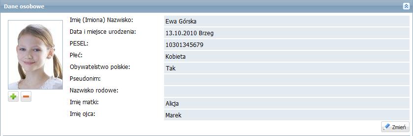 W oknie Wybierz plik do przekazania odszukaj i zaznacz plik ze zdjęciem ucznia. 3. Kliknij przycisk Otwórz. zdjęcie pojawi się w kartotece.