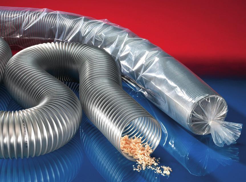 TIMBERDUC PUR 531 Flex Microbe 1 3 All rights reserved PATENTED All rights reserved 2 Antystatyczny wąż poliuretanowy do przeysłu drzewnego, lekki, ciężkopalny Zastosowania Urządzenia odciągowe,