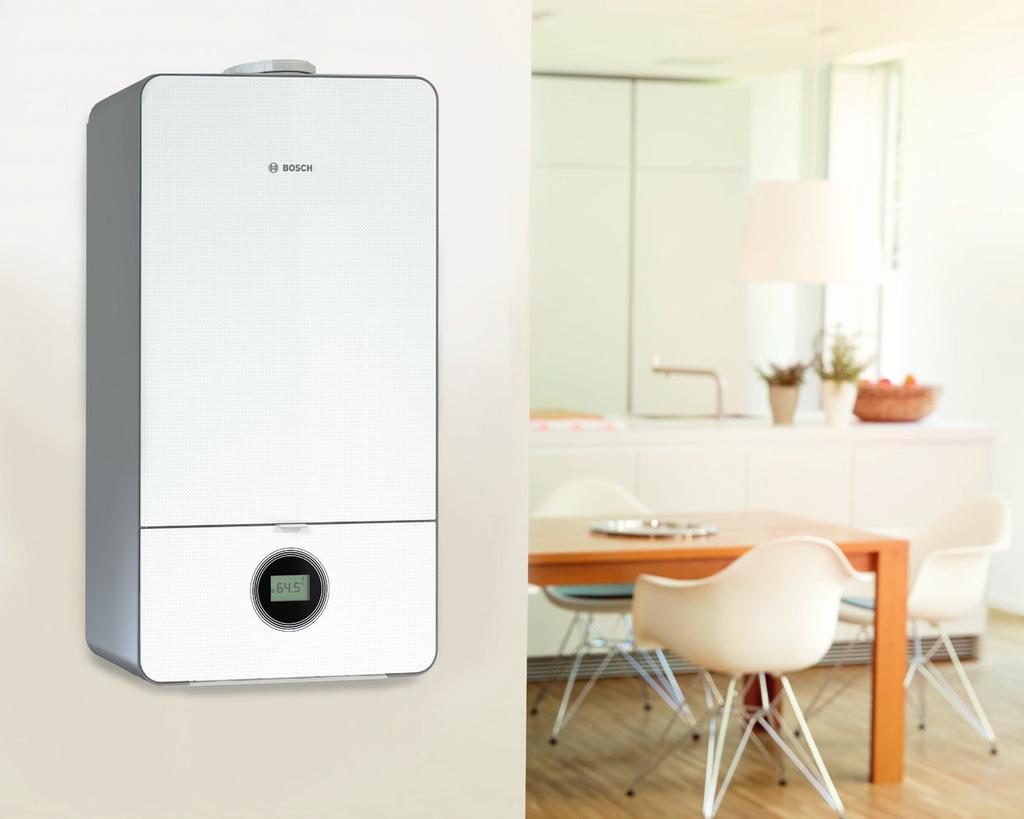 Gazowe kotły kondensacyjne 19 Idealny do nowych i modernizowanych obiektów Dzięki kompaktowym wymiarom Bosch Condens 7000i zajmuje niewiele miejsca, a jego nowoczesny design sprawia, że jest on