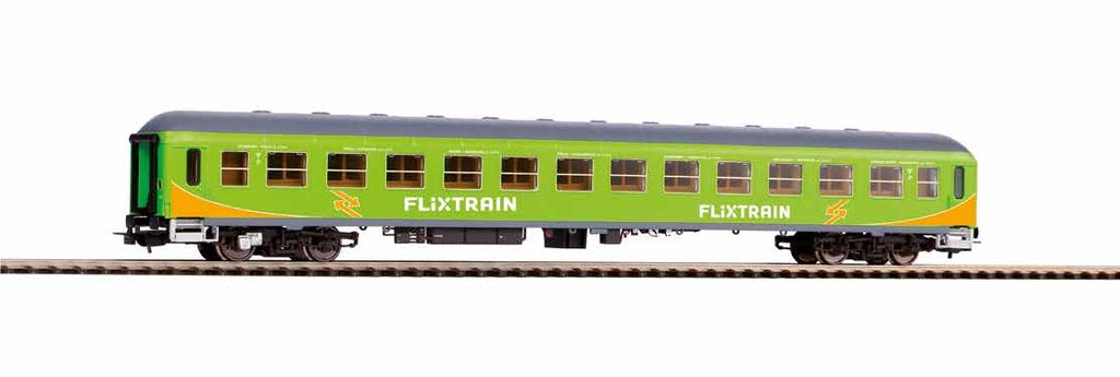 Vectron Flixtrain (nr kat. #59196/59096 na str. 2 niniejszej broszury) stanowią idealne odwzorowanie kursującego od marca 2018 pociągu spółki FlixMobility GmbH.