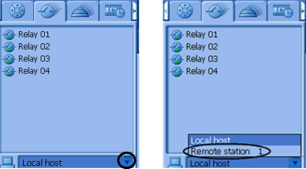 DiBos/DiBos Micro Tryb na żywo pl 27 3.6.2 Wyświetlanie przekaźników Po wyborze karty wyświetlane są wszystkie lokalnie skonfigurowane przekaźniki oraz ich stany.