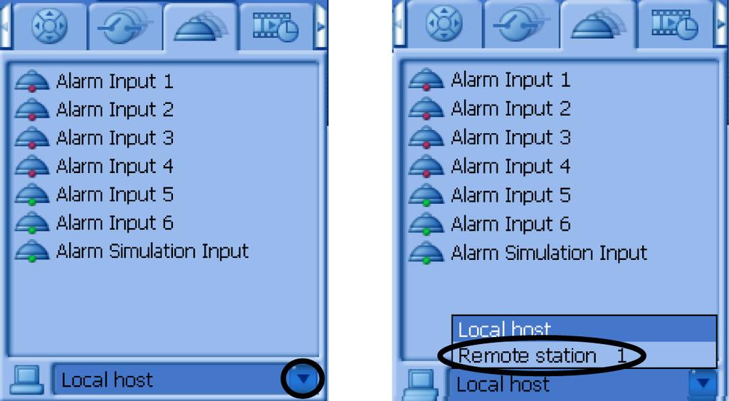 28 pl Tryb na żywo DiBos/DiBos Micro 3.6.3 Wyświetlanie wejść alarmowych Po wybraniu karty wyświetlane są wszystkie lokalnie skonfigurowane wejścia alarmowe oraz ich stany.