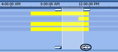 DiBos/DiBos Micro Tryb odtwarzania pl 55 Wybór przedziału czasu przez wskazanie pozycji na osi czasu (należy wybrać kartę ) Przez wskazanie pozycji można wybrać przedział czasu na osi czasu.