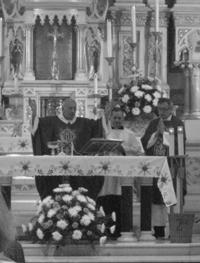 After we sang "HAPPY BIRTHDAY" and STO LAT, Bishop DiMarzio blessed the attendees at this most memorable Father s Day celebration.
