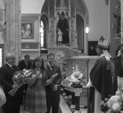 After a splendid breakfast, Bishop DiMarzio took a moment to speak to the parish organizations as well as to take questions.