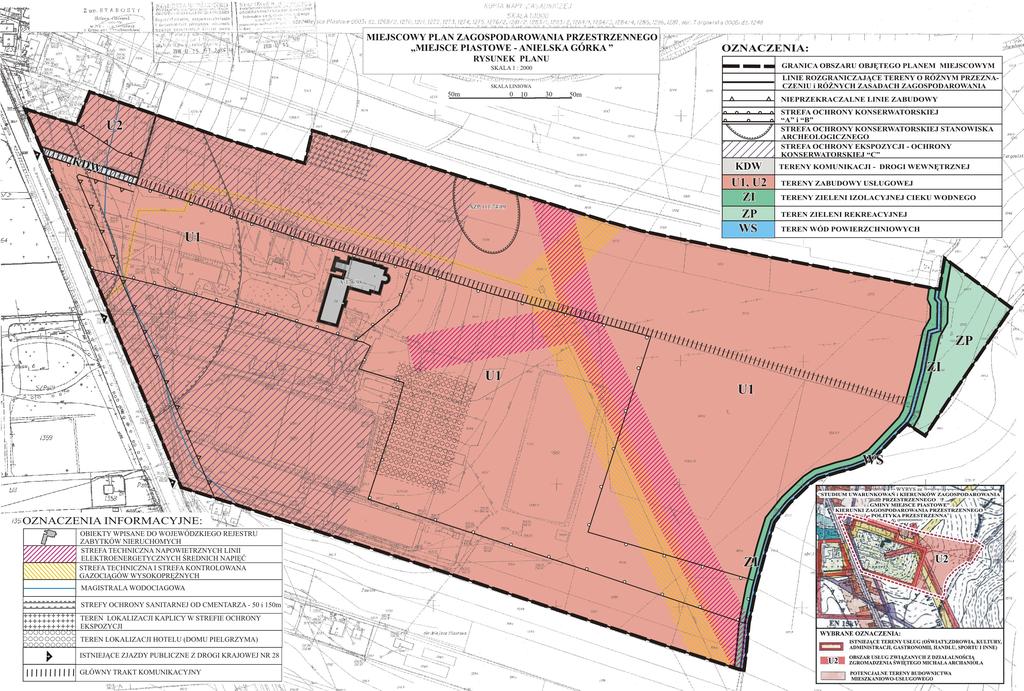 MIEJSCOWY PLAN ZAGOSPODAROWANIA PRZESTRZENNEGO MIEJSCE PIASTOWE - ANIELSKA GÓRKA RYSUNEK PLANU SKALA 1 : 2000 Załącznik nr 1 do uchwały Nr