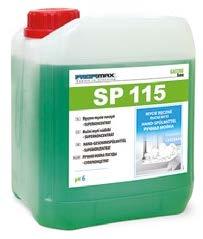 RĘCZNE MYCIE NACZYŃ PROFIMAX SP 115 ŚRODEK DO RĘCZNEGO MYCIA NACZYŃ koncentrat 0,1% - 1% idealny dla oszczędnego mycia przez namaczanie bardzo wydajny do czyszczenia mocno zabrudzonych naczyń SP 115