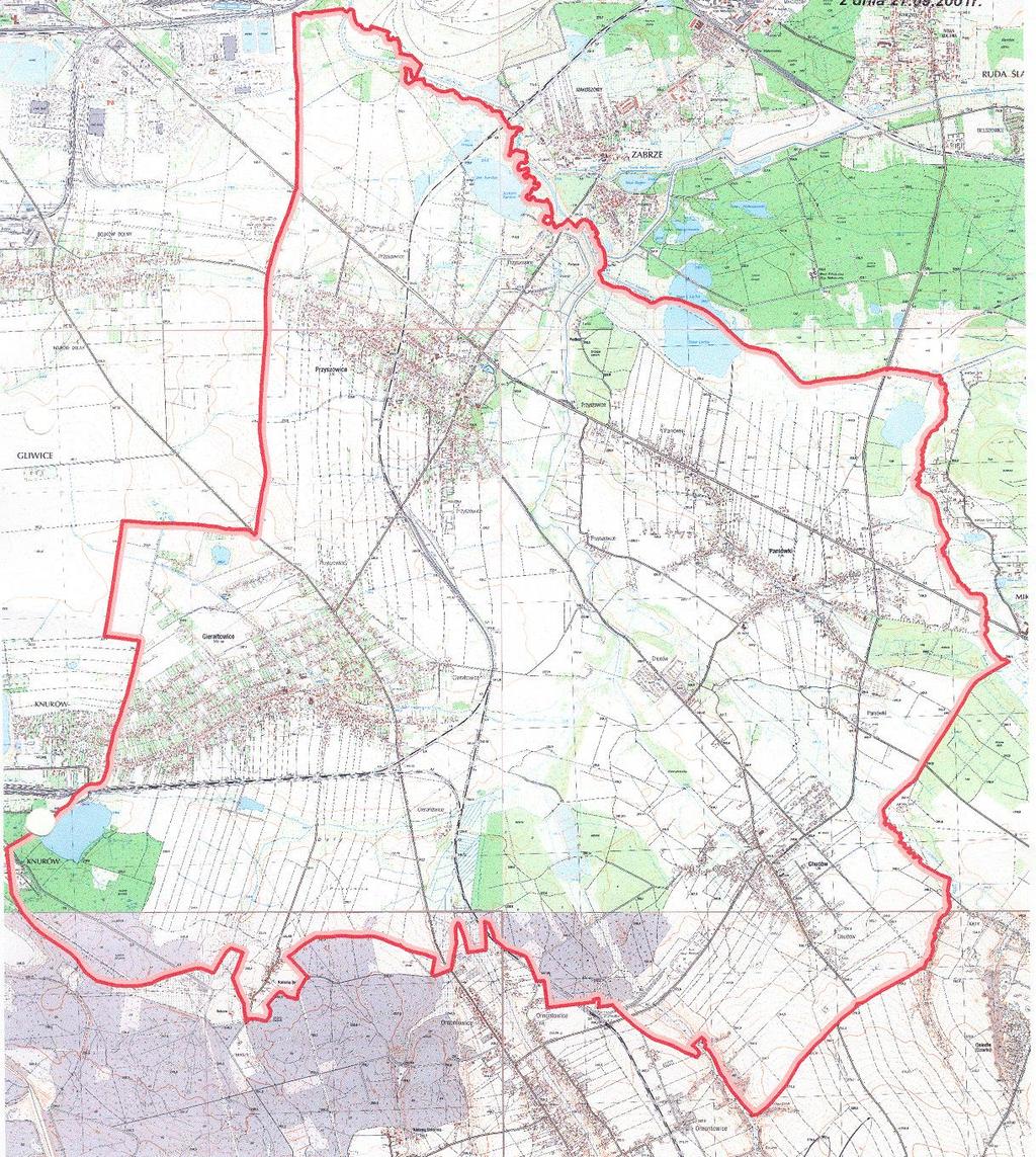 Gmina Gierałtowice graniczy z następującymi gminami: od północnego - wschodu Zabrze oraz na krótkim odcinku Ruda Śląska; od północnego zachodu i zachodu Gliwice;
