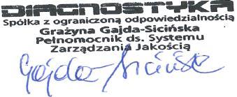 Strona 4 z 4 P/LAB/70 -F2 Lista badań prowadzonych w ramach zakresu elastycznego Wersja: I Data wydania: 2018-03-23 Nazwa i adres Medyczne Laboratorium DIAGNOSTYKA, ul. Opolska 131A, Wrocław Lp.