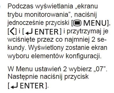 Każdorazowe naciśnięcie przycisku THERMO SENSOR na pilocie przewodowym zmienia cyklicznie wybór czujnika. Aby uaktywnić czujkę w pilocie należy naciskać przycisk do pojawienia się symbolu pilota.