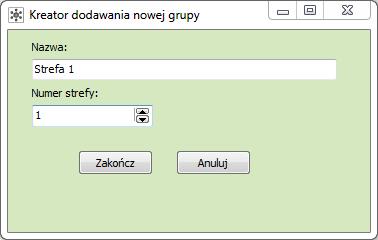 7.3. Strefy W tym menu pokazana jest lista stref będących w konfiguracji centrali 7.3.1.