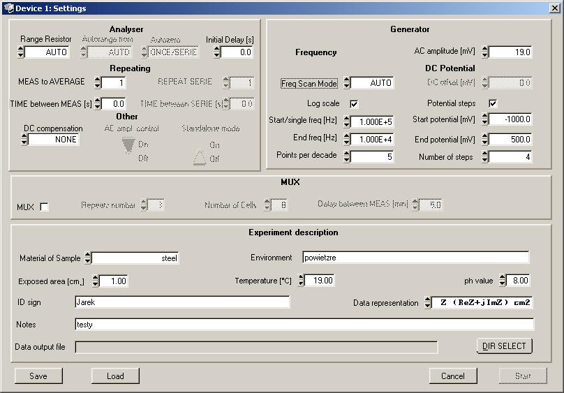 Oprogramowanie Analizatora Komunikacja użytkownika z analizatorem odbywa się za pomocą komputera PC.