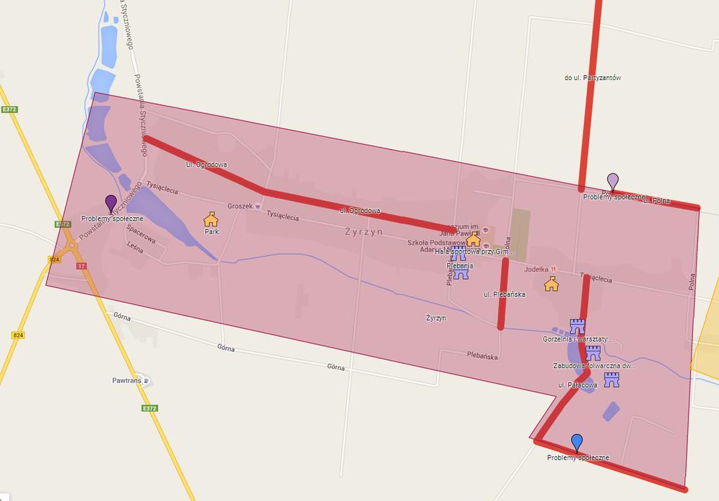 Strona36 WYZNACZENIE OBSZARU REWITALIZACJI MAPA 5 OBSZAR REWITALIZACJI WIZJA STANU OBSZARU PO PRZEPROWADZENIU REWITALIZACJI Wizja wyprowadzenia obszaru zdegradowanego ze stanu kryzysowego (planowany
