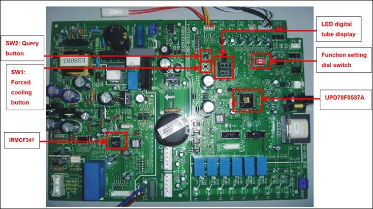 6. Ustawienia switch i funkcje płyty jednostki zewnętrznej MDV-V180W/DRN1 SW2 przycisk odczytu