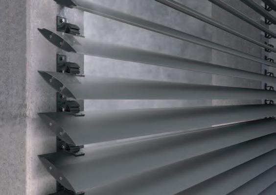 Właściwości: Konstrukcja wykonana z ekstrudowanego aluminium Eliptyczne pióra o szerokości 210 mm Możliwość przysłaniania powierzchni poziomych jak i pionowych Zastosowanie uchwytów mocowanych